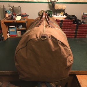 Vintage BEAN LL Bean Canvas and Leather Duffle Bag