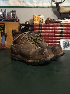 10th Mountain Division Lugged Leather Ski Boots - 1943